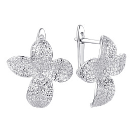 Серьги CZ-E01803-X-W-X-X-W серебро Паскуале Бруни