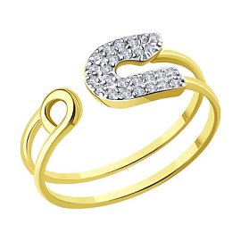 Кольцо 019688-2 золото Булавка