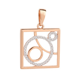 Подвеска 8424 золото Квадрат