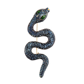 Брошь 202500045-2 ювелирный сплав змея