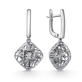 Серьги подвесные 02-12-51220-11-00-1 золото Ромб