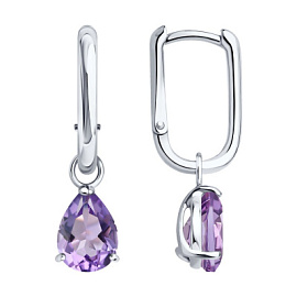 Серьги подвесные 92025371 серебро