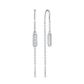 Серьги продевки СЦП1580В серебро