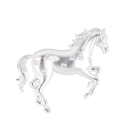 Брошь 3-7794-W ювелирный сплав Лошадь