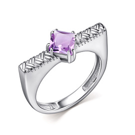 Кольцо один камень 01-5517.00АМ-00 серебро