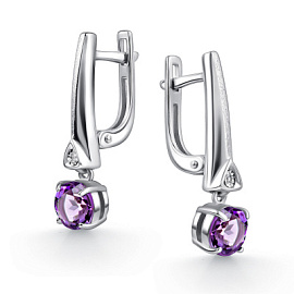 Серьги подвесные 02-4343.БРАМ-00 серебро