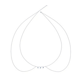 Колье Ch446-162-2-1Ч серебро