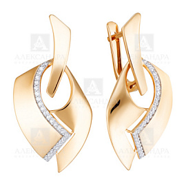 Серьги подвесные кл4150а-01 золото