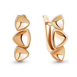 Серьги 34130.1 золото Треугольник