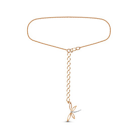 Браслет на ногу 015087 золото Стрекоза