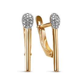Серьги 1200074 золото Спичка
