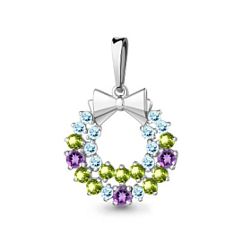 Подвеска 2513202.5 серебро Венок