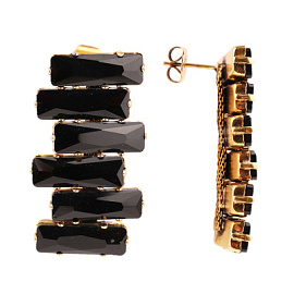 Серьги подвесные 130000124590 ч ювелирный сплав