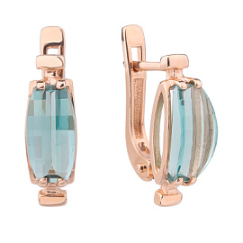 Серьги один камень С-0011 кв золото