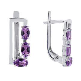 Серьги 2-1231 ам серебро