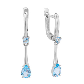 Серьги подвесные С-0236 топ серебро