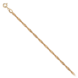 Браслет классический НБ12-028ПГ d0.40 золото Пустотелый