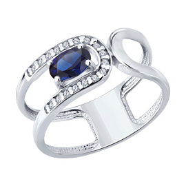 Кольцо 88010079 серебро