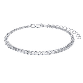 Браслет классический НБ22-002РЮ-3 d1.2 серебро Полновесный