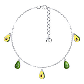 Браслет 94050706 серебро Авокадо