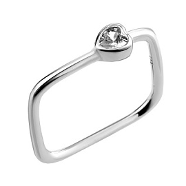 Кольцо SET19719R серебро Сердце
