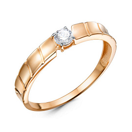 Кольцо один камень 1108359 золото