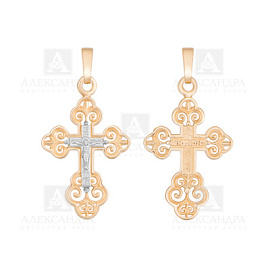 Крест христианский Кр031-01 золото Полновесный
