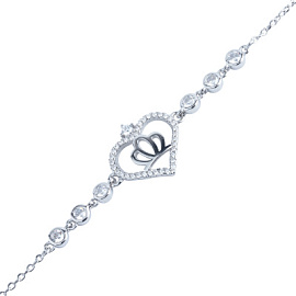 Браслет Б0016700 серебро Сердце