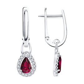 Серьги подвесные 64020001 серебро