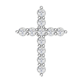 Крест декоративный 0800237-00775 серебро