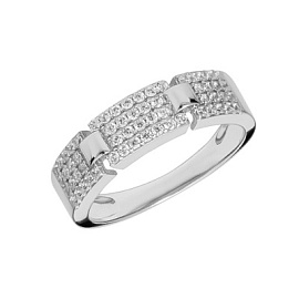 Кольцо дорожка КРС4377Ф серебро Дорожка