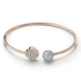 Браслет жесткий 070041 золото Ван Клиф