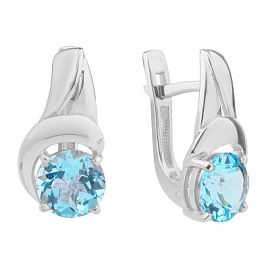 Серьги С-0244 тур гол серебро