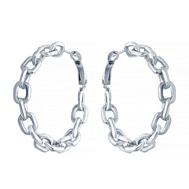 Серьги конго Ch240-5-63-2Ч серебро Цепи