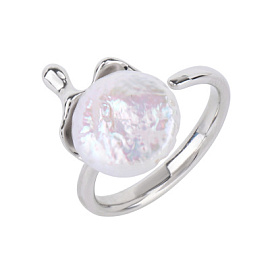 Кольцо один камень 3-2965-W ювелирный сплав