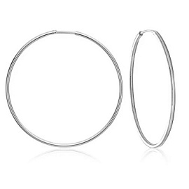 Серьги конго E00373r серебро