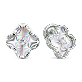 Серьги пусеты С-2741-02 золото Ван Клиф