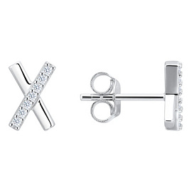 Серьги пусеты LLE606 серебро