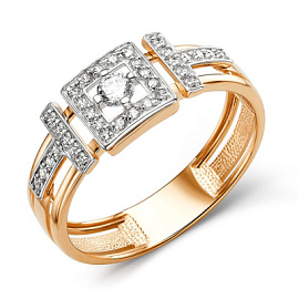 Кольцо 029701-1102 золото Тиффани