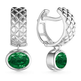 Серьги подвесные 2-1126 турм серебро