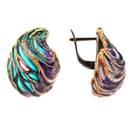 Серьги 23-093TR стр серебро