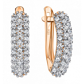 Серьги дорожка СргЛ60.бцФ.з585 золото