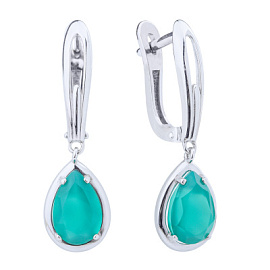 Серьги подвесные С-1397-6607-1 серебро