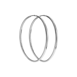 Серьги конго KV-2-013S-d35 серебро