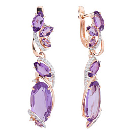 Серьги подвесные С-0197 ам золото