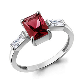 Кольцо один камень 60029685.5 серебро