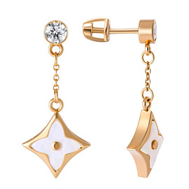 Серьги подвесные 2002953-2 золото Луи Виттон