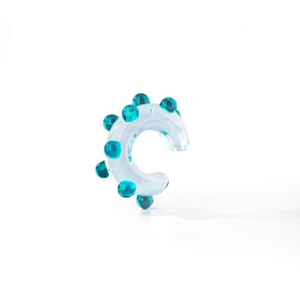 Серьги кафф 00-00000315 бел без пробы мухомор