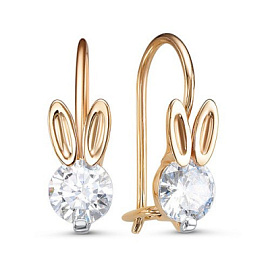 Серьги 1202926 золото Заяц