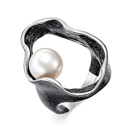 Кольцо один камень 51232S1B серебро